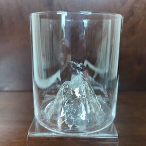 VISKI Mountain Tumbler Whiskey Glass Hand Blown Lead-Free Crystal 9oz Clear